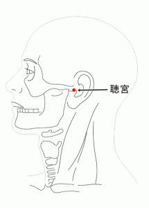 経絡経穴　手の太陽小腸経　聴宮